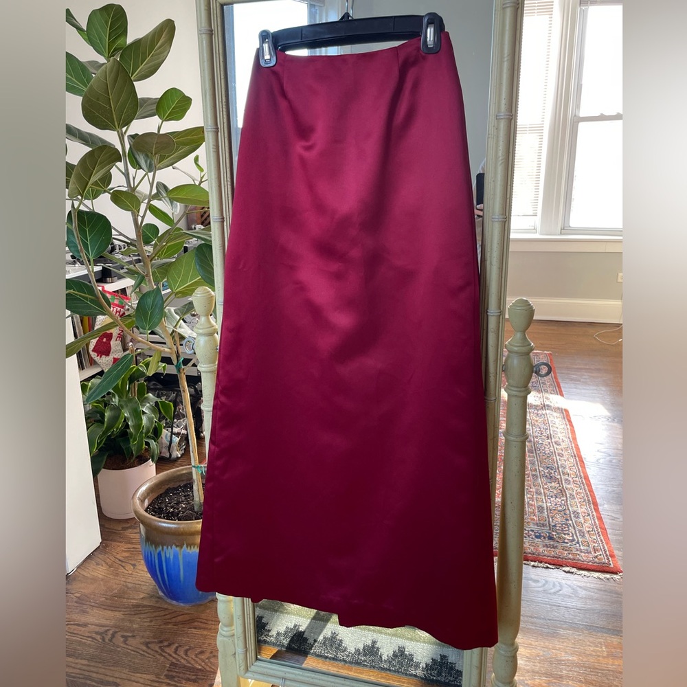 90s Union Tag Nicole Miller Vintage Satin A-line Formal Skirt